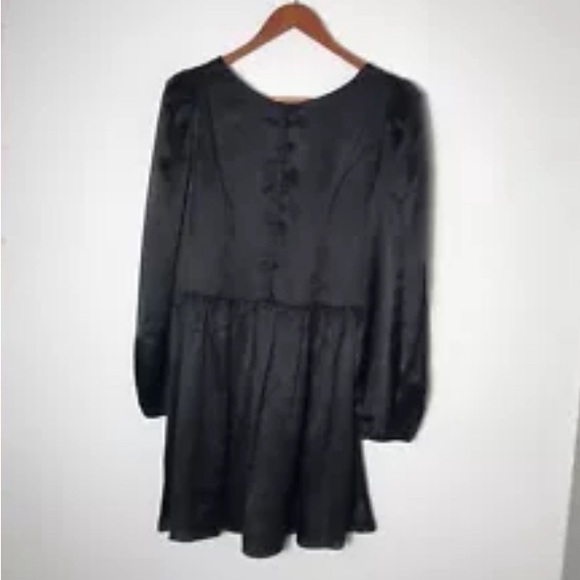 Womens Love Shack Fancy Garcia Satin Mini Dress, Black, size 2, EUC! - Picture 4 of 4